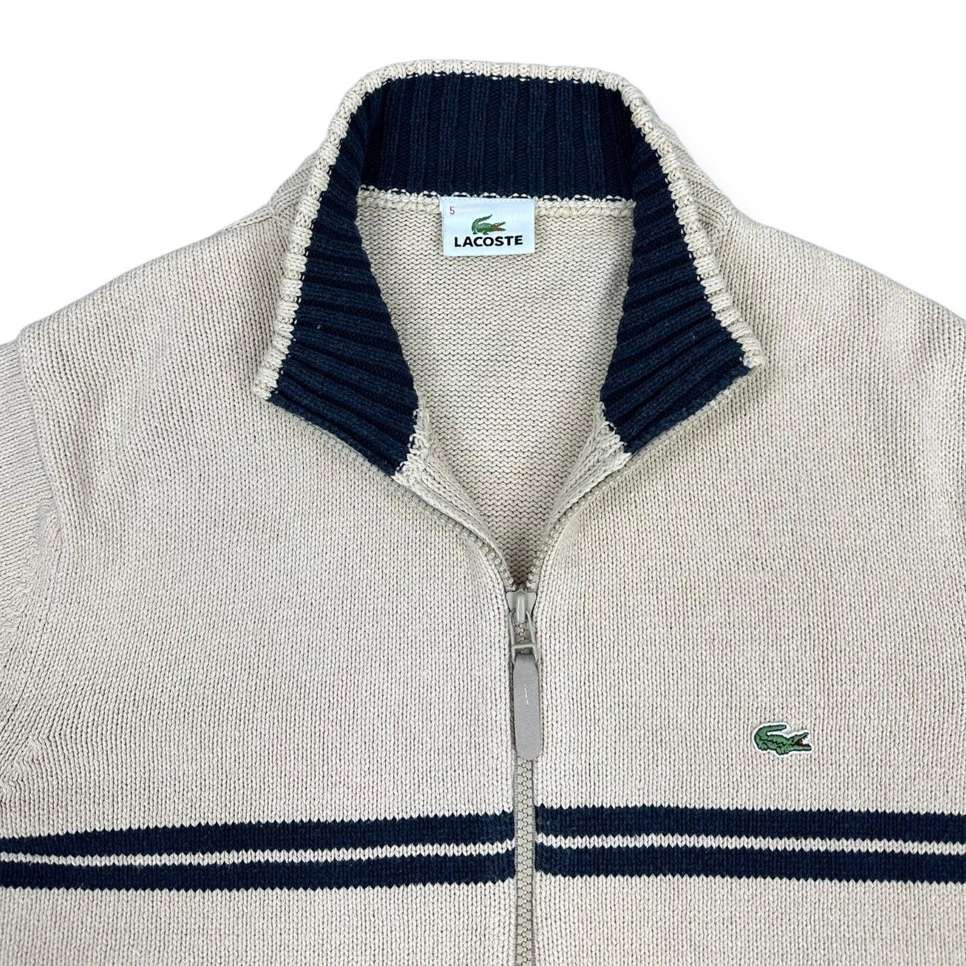 Lacoste Vintage beige knit Jacket