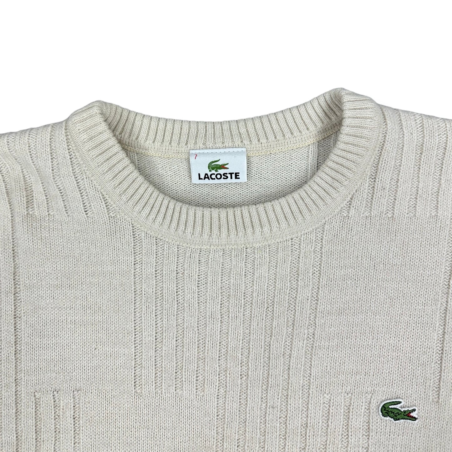 Lacoste Vintage beige knit Sweatshirt