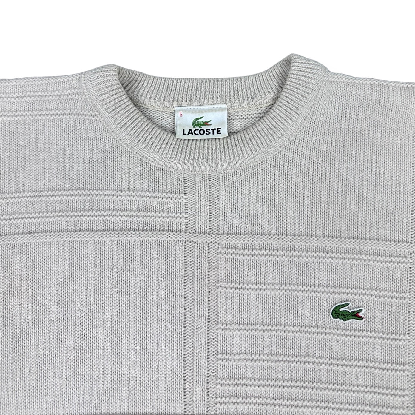 Lacoste Vintage beige knit Sweatshirt