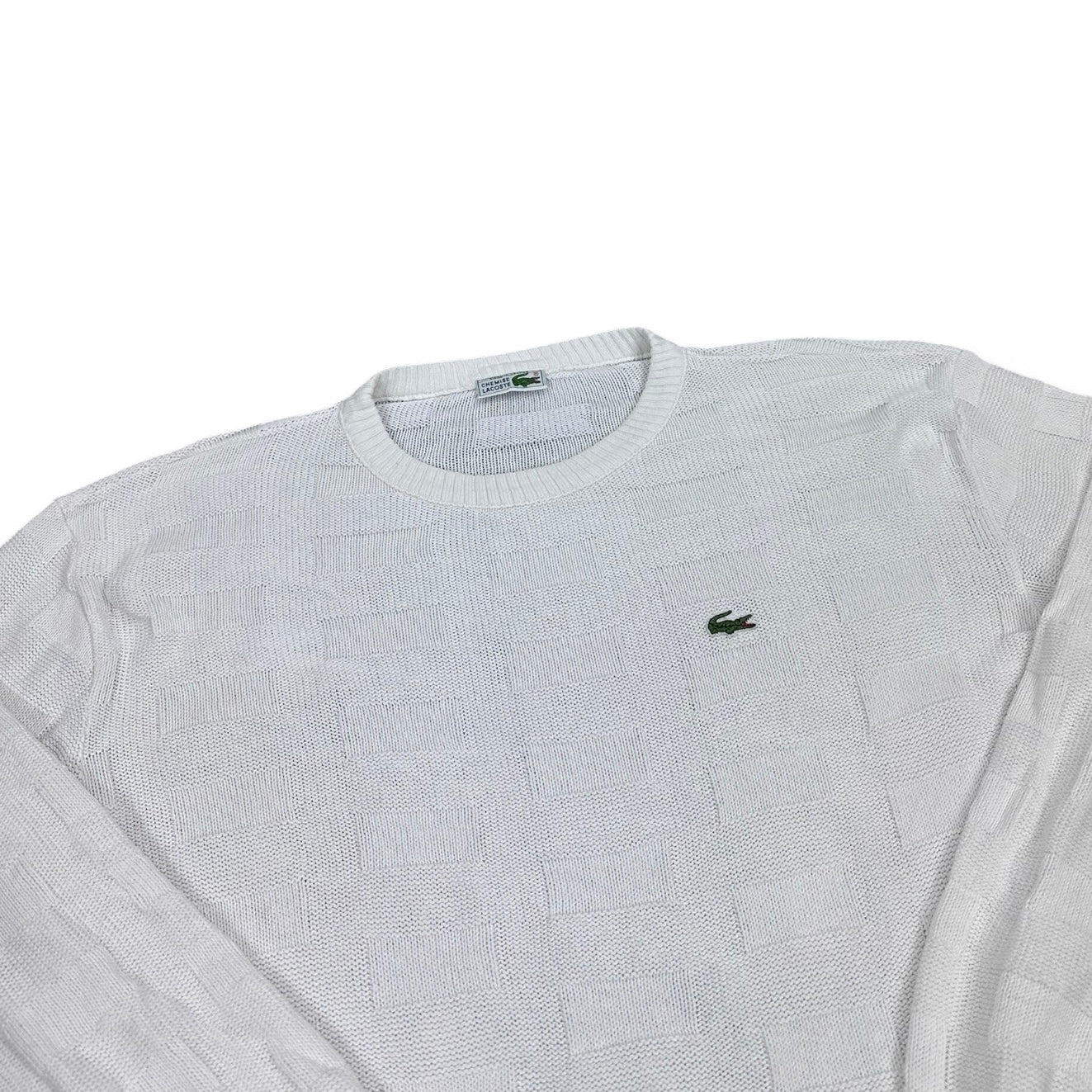 Lacoste Vintage white knit Sweatshirt