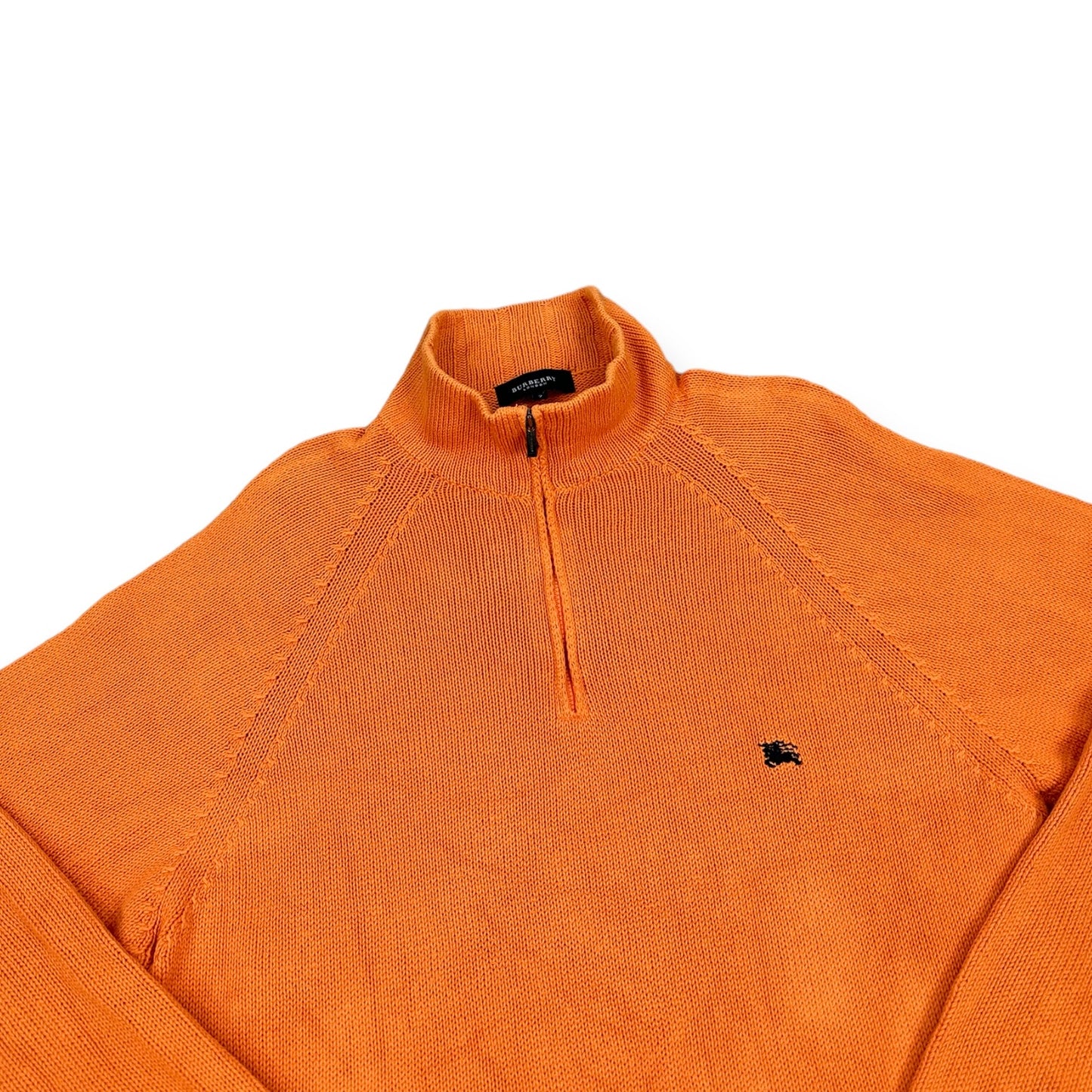 Burberry Vintage orange half zip knit Sweatshirt