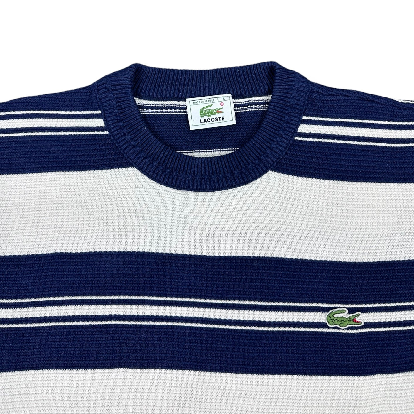 Lacoste Vintage navy blue knit Sweatshirt