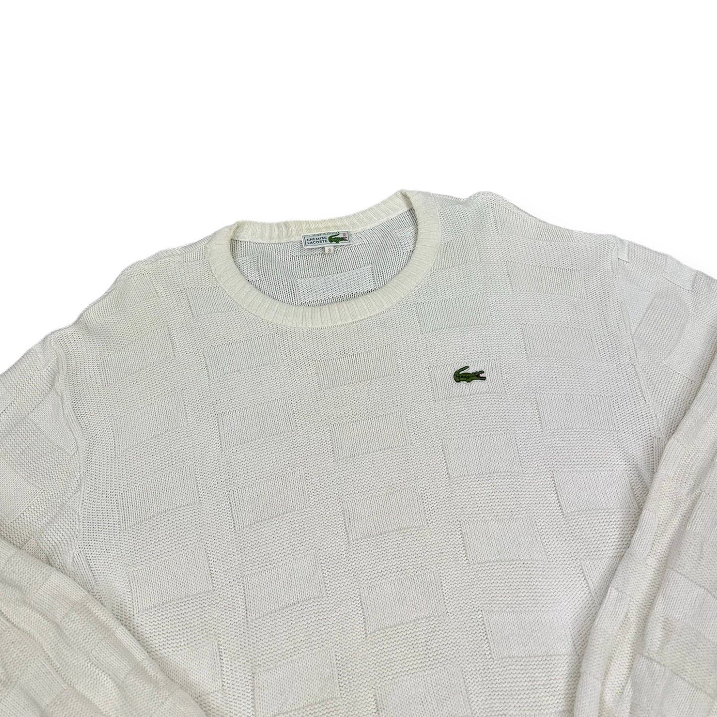 Lacoste Vintage creme knit Sweatshirt