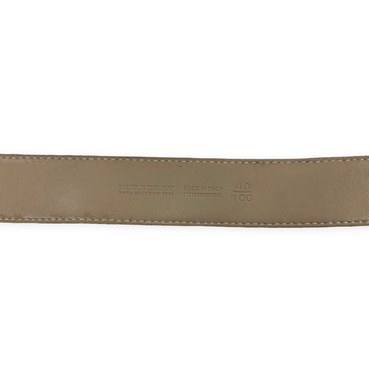 Burberry Vintage beige leather belt