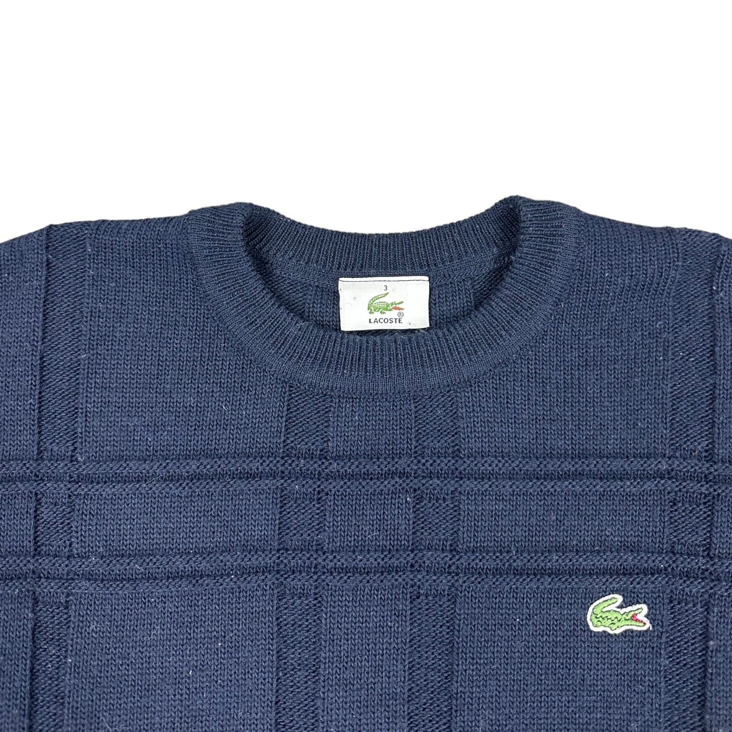 Lacoste Vintage navy blue knit Sweatshirt