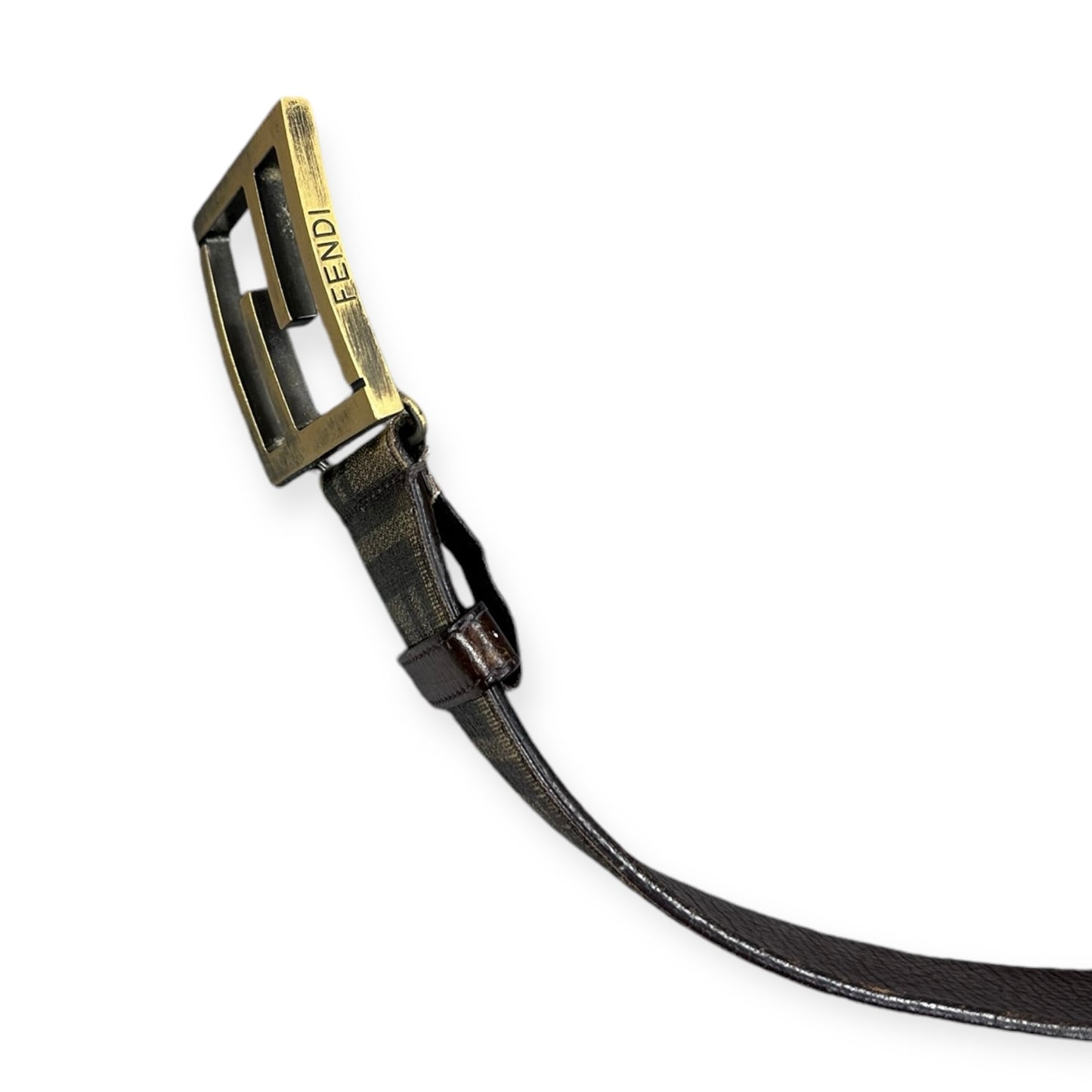 Fendi Vintage khaki monogram belt