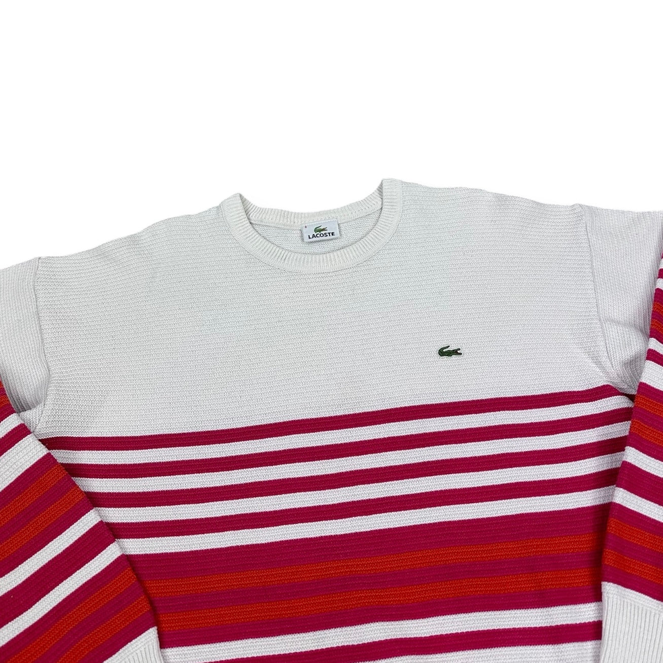 Lacoste Vintage white knit Sweatshirt