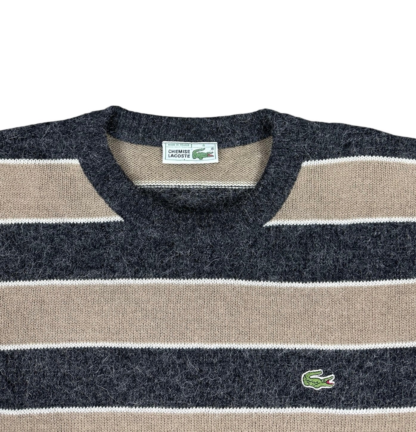 Lacoste Vintage brown knit Sweatshirt