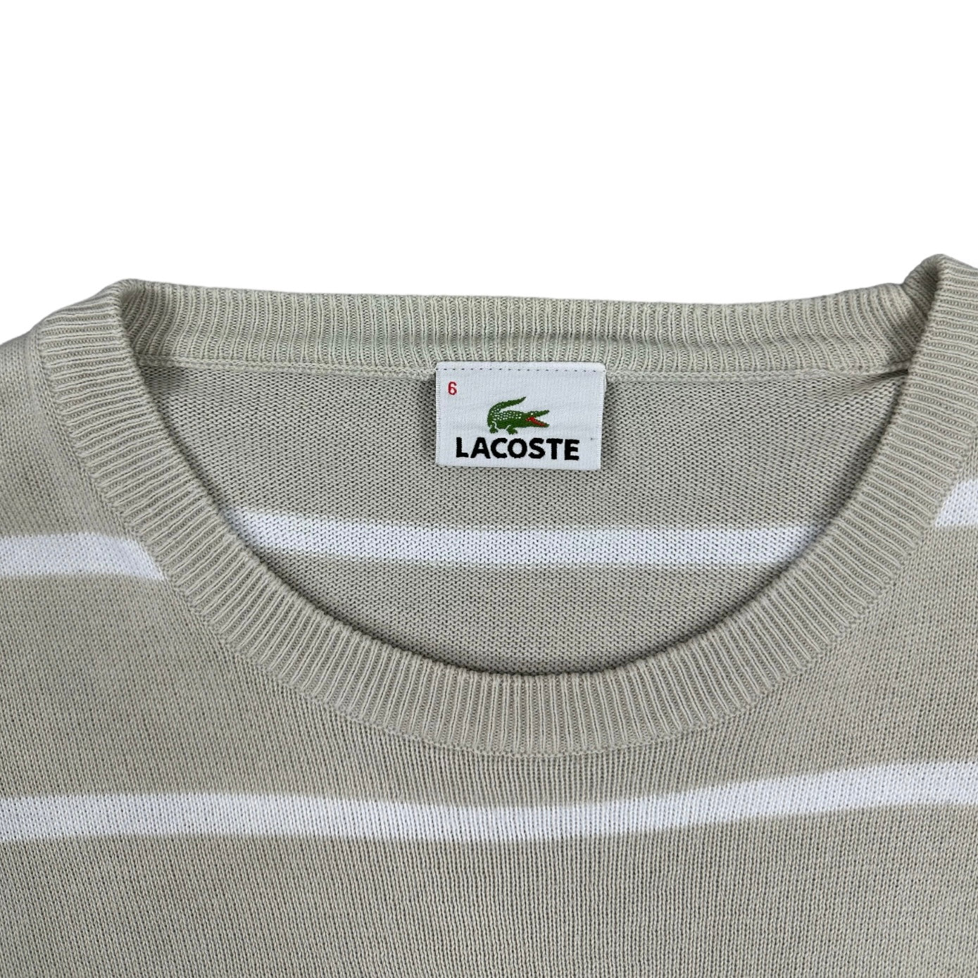 Lacoste Vintage beige knit Longsleeve