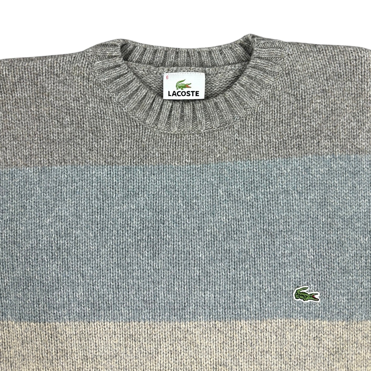 Lacoste Vintage grey knit Sweatshirt