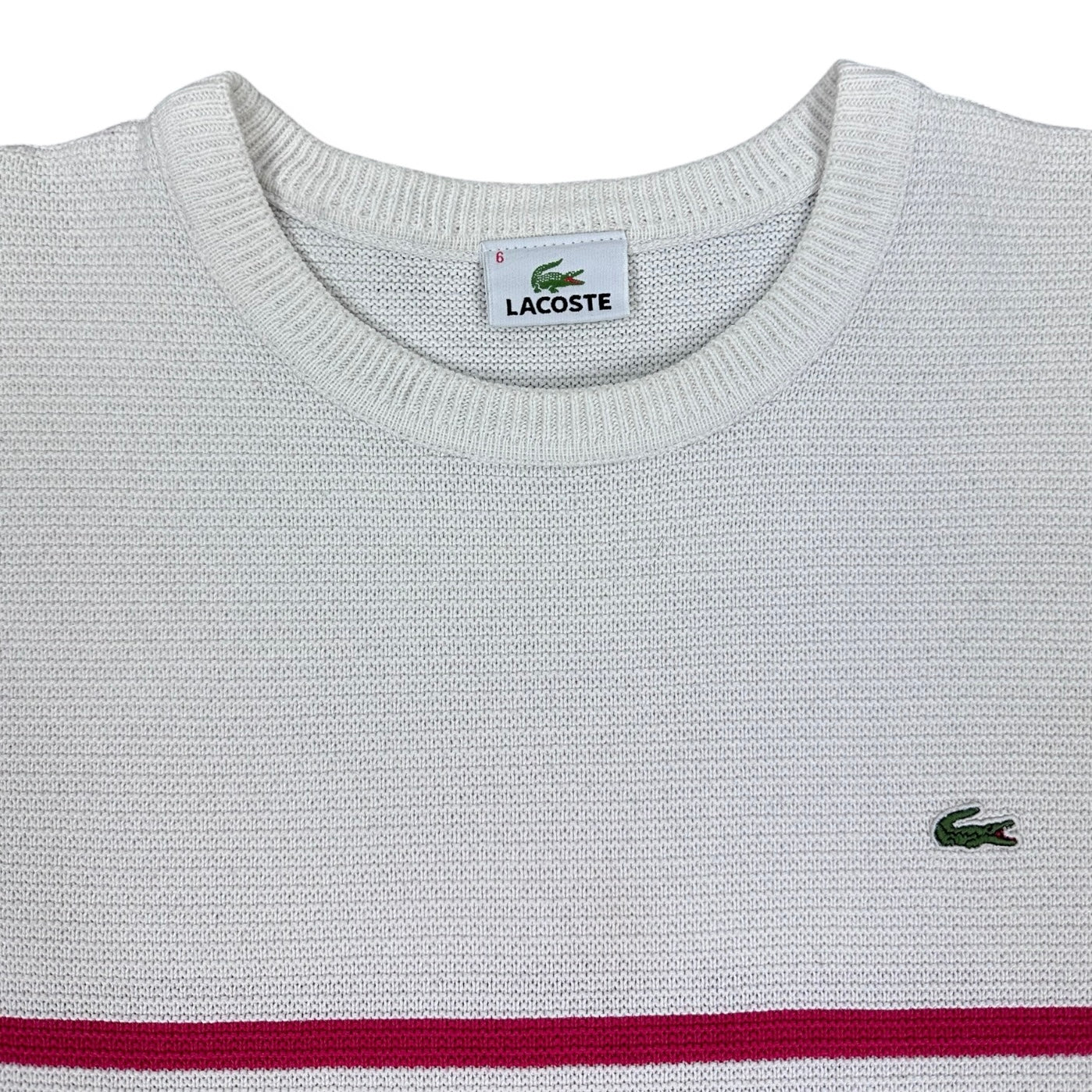 Lacoste Vintage white knit Sweatshirt