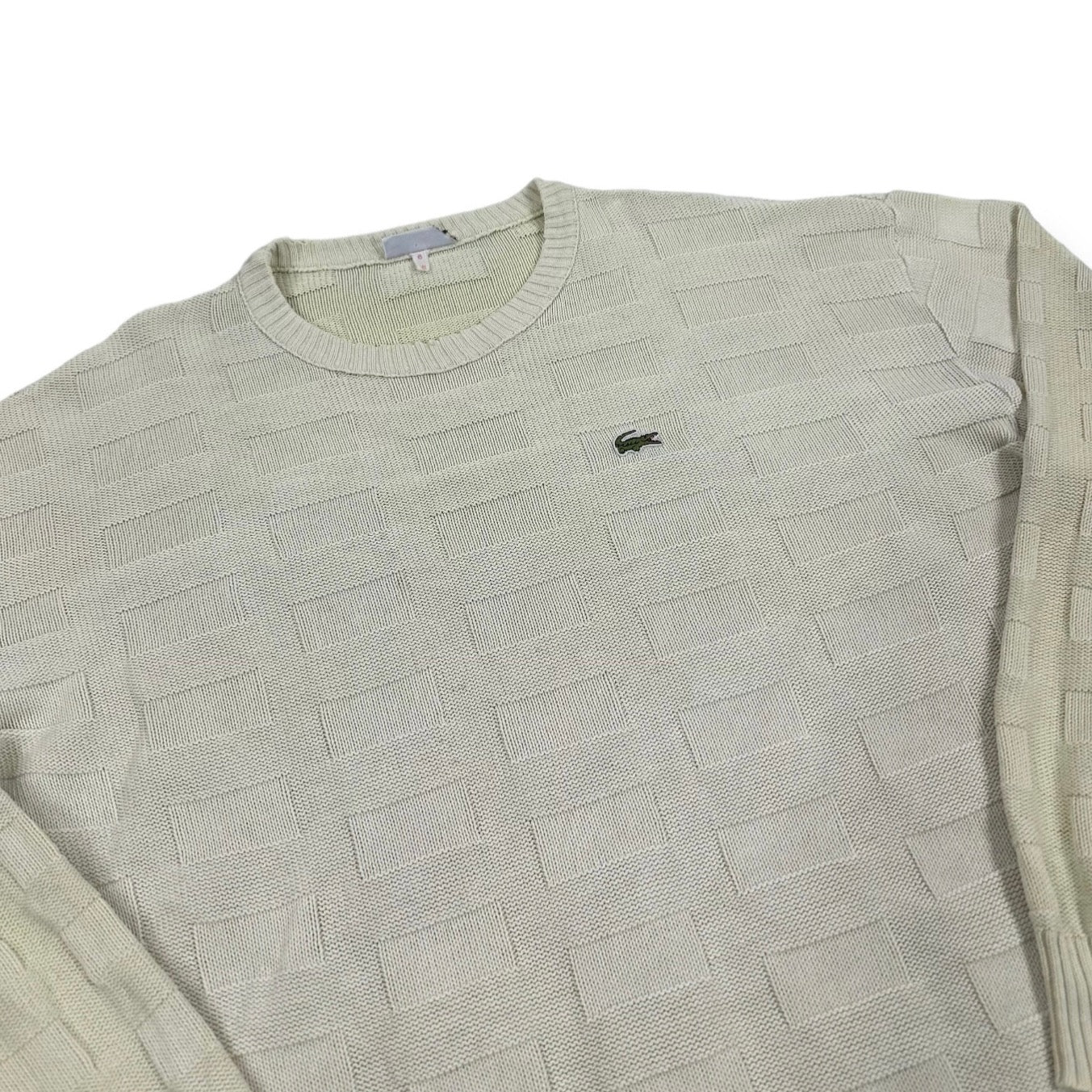 Lacoste Vintage creme knit Sweatshirt