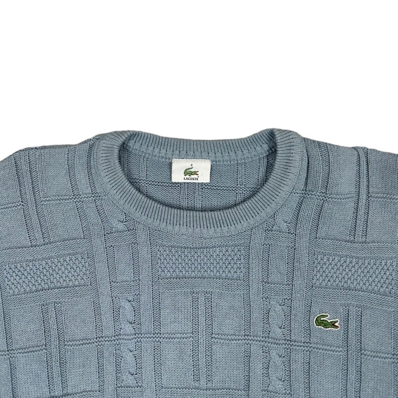 Lacoste Vintage babyblue knit Sweatshirt