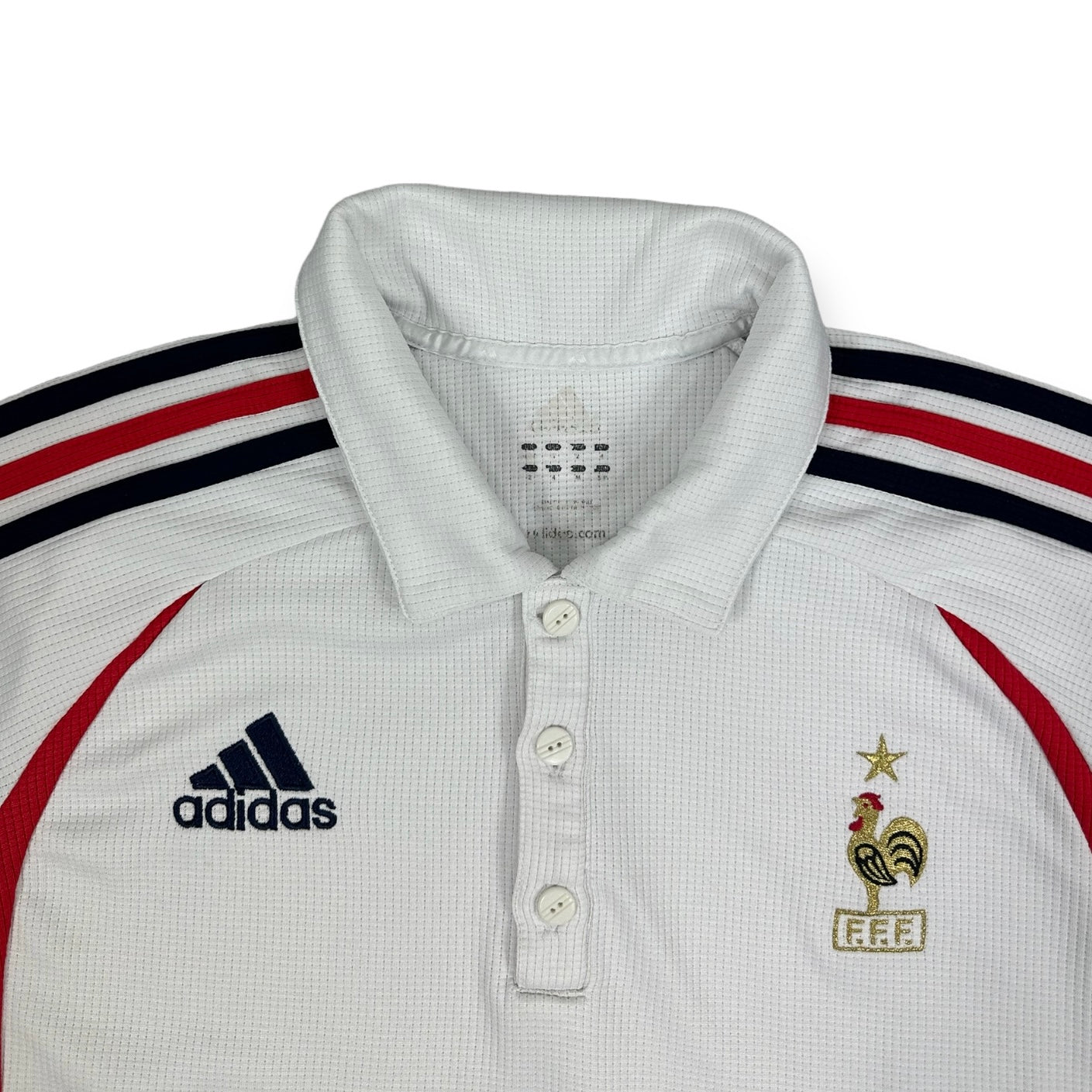 Adidas Vintage white France FFF Polo Shirt