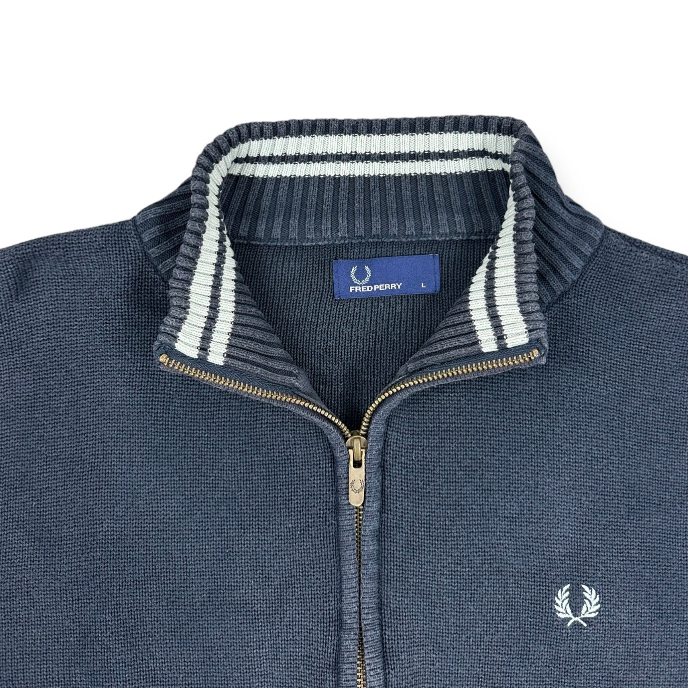 Fred Perry Vintage navy blue knit Jacket