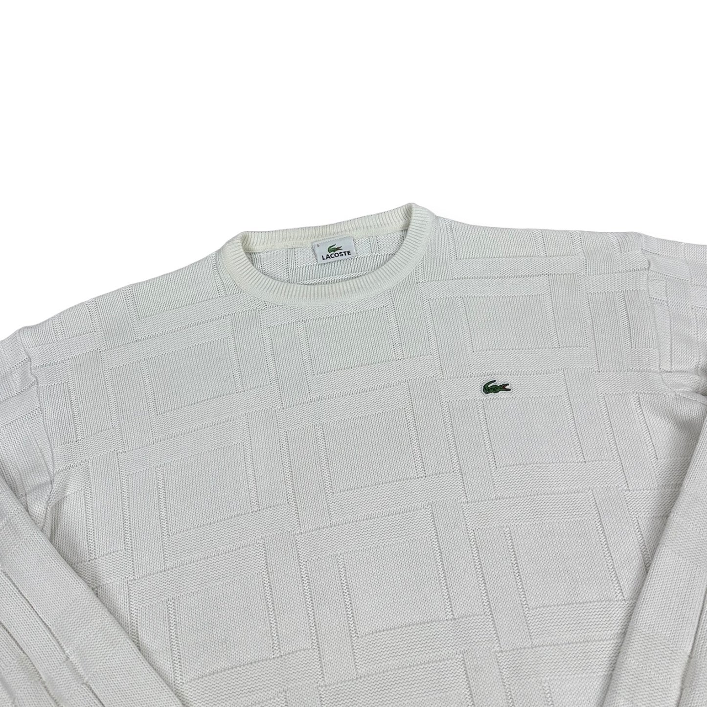 Lacoste Vintage white knit Sweatshirt