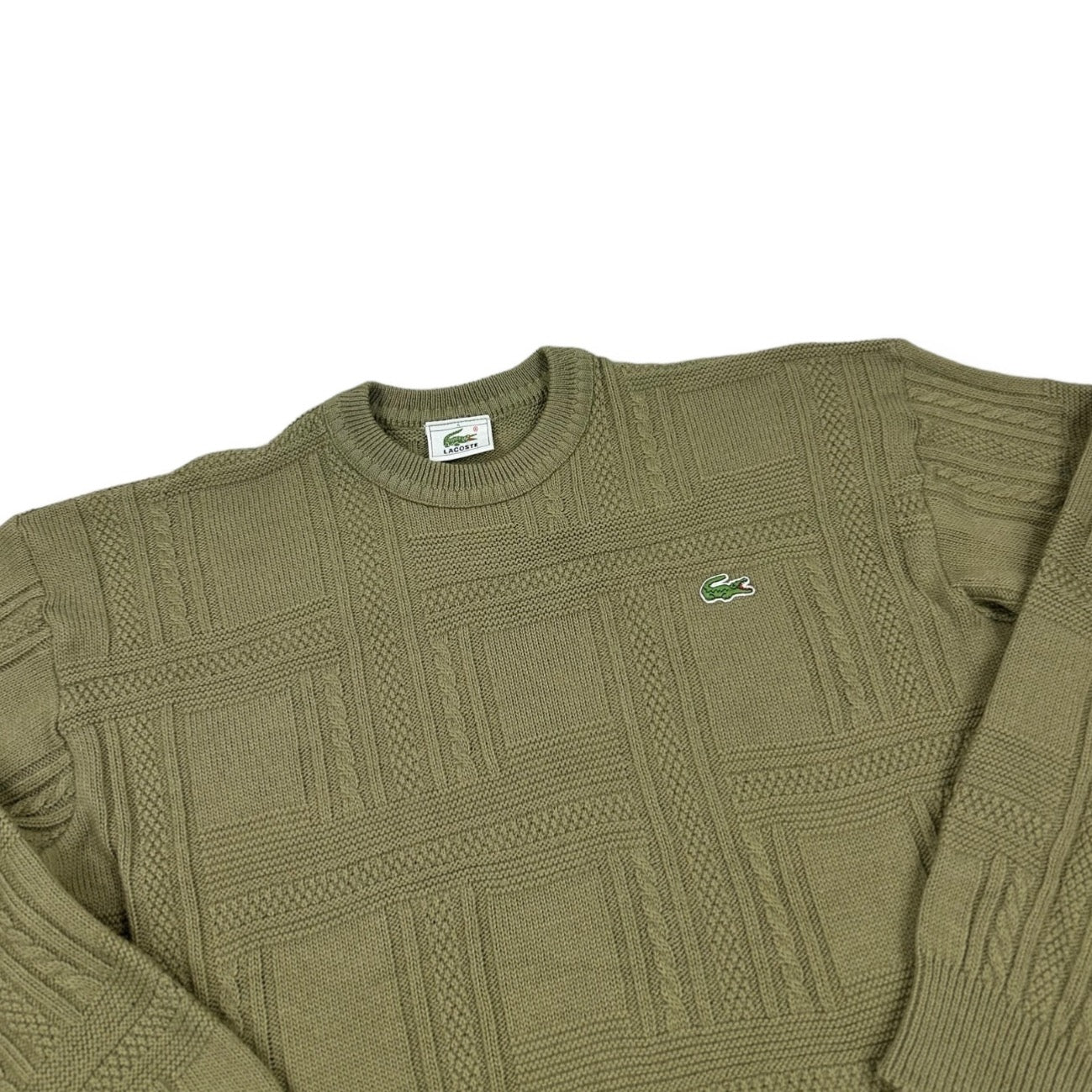 Lacoste Vintage khaki knit Sweatshirt