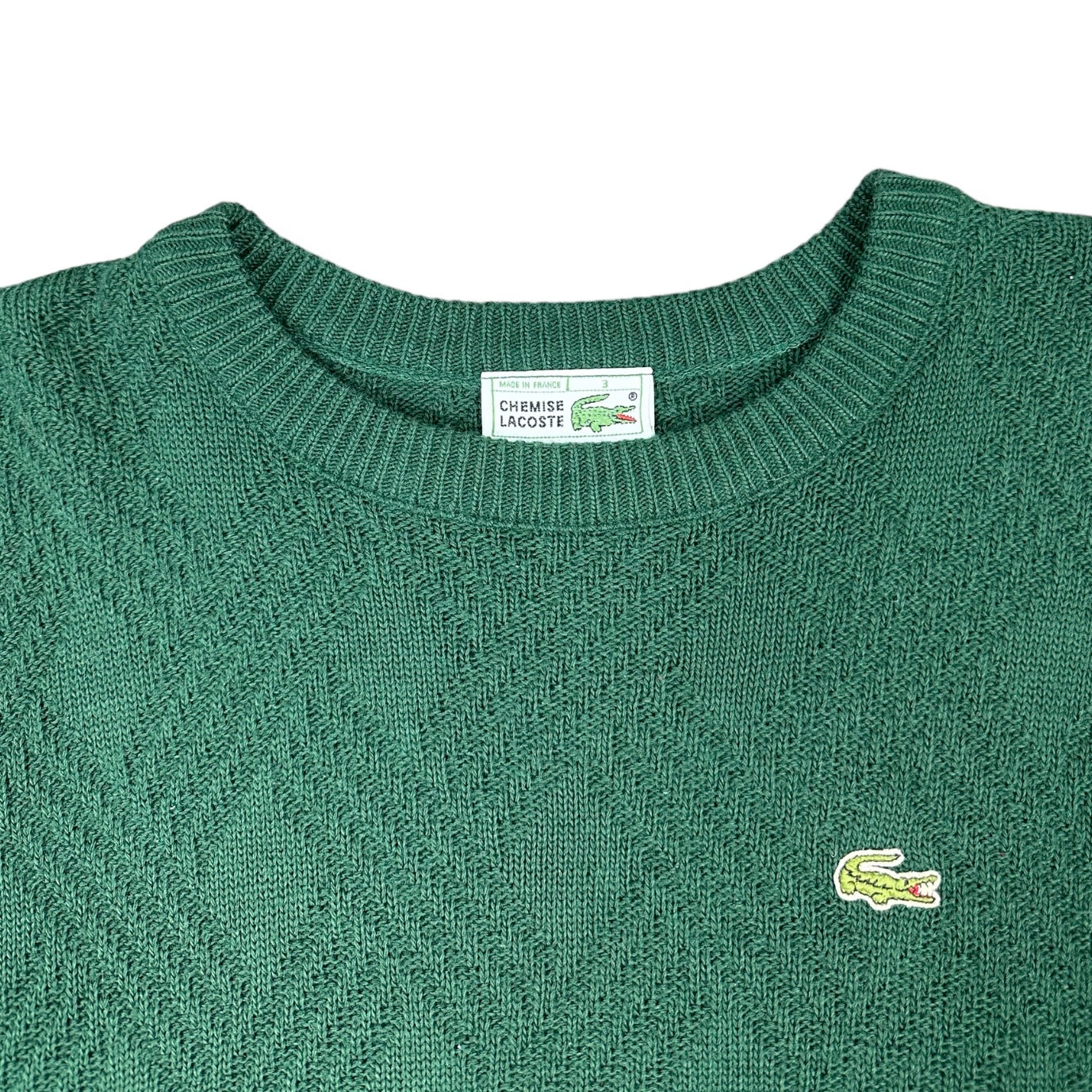 Lacoste Vintage dark green knit Sweatshirt