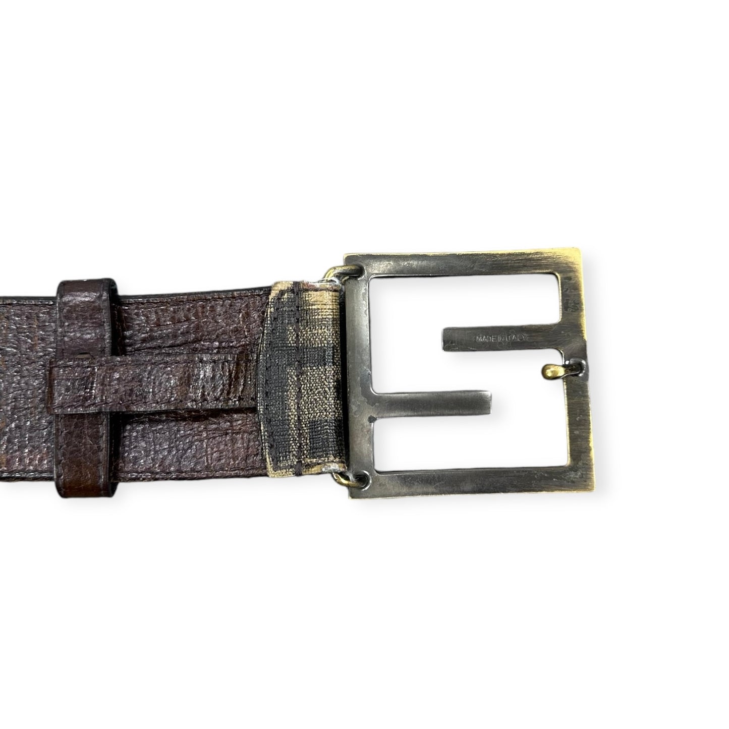 Fendi Vintage khaki monogram belt