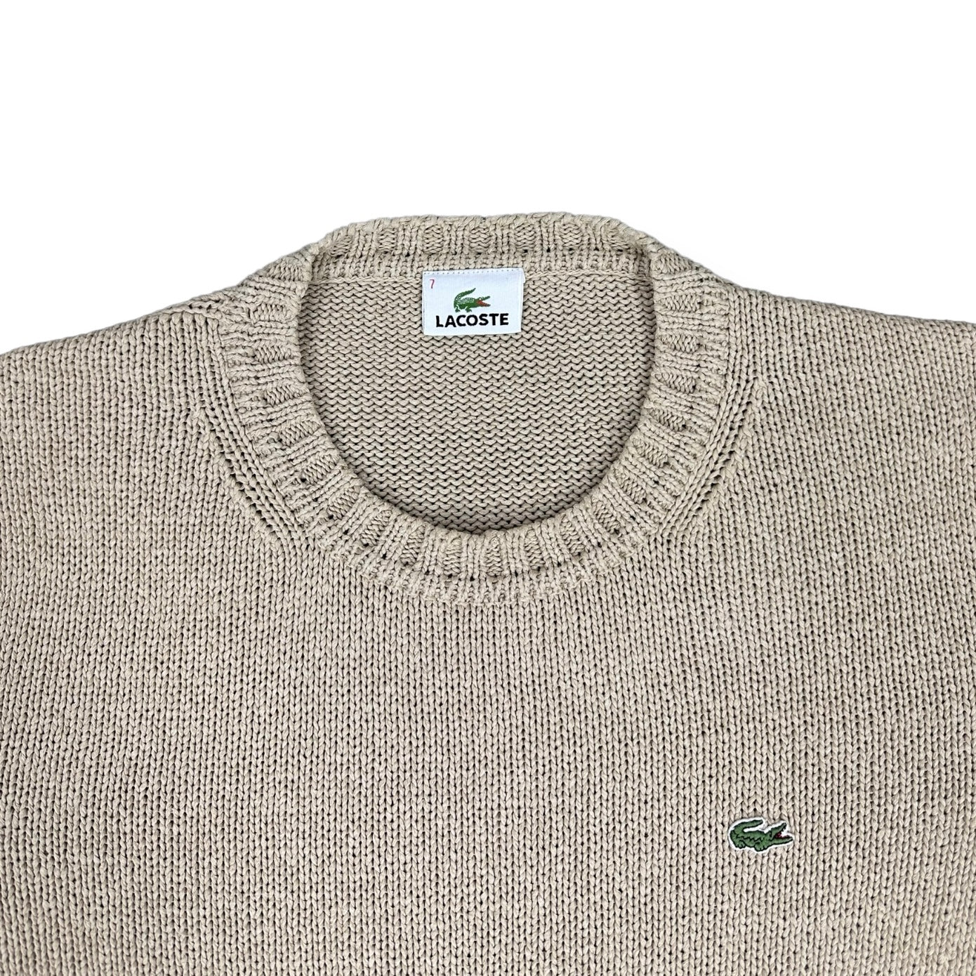 Lacoste Vintage beige knit Sweatshirt