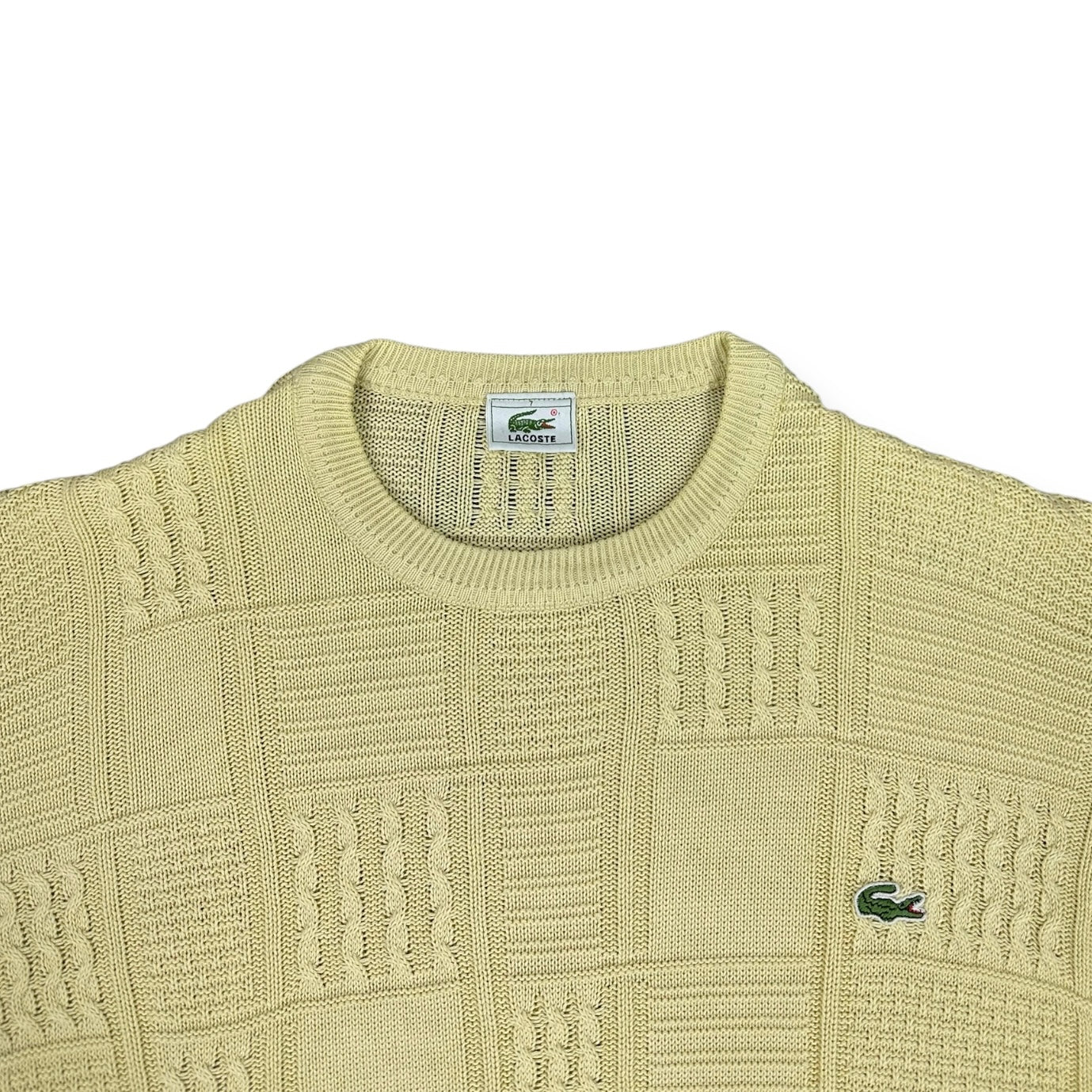 Lacoste Vintage yellow knit Sweatshirt