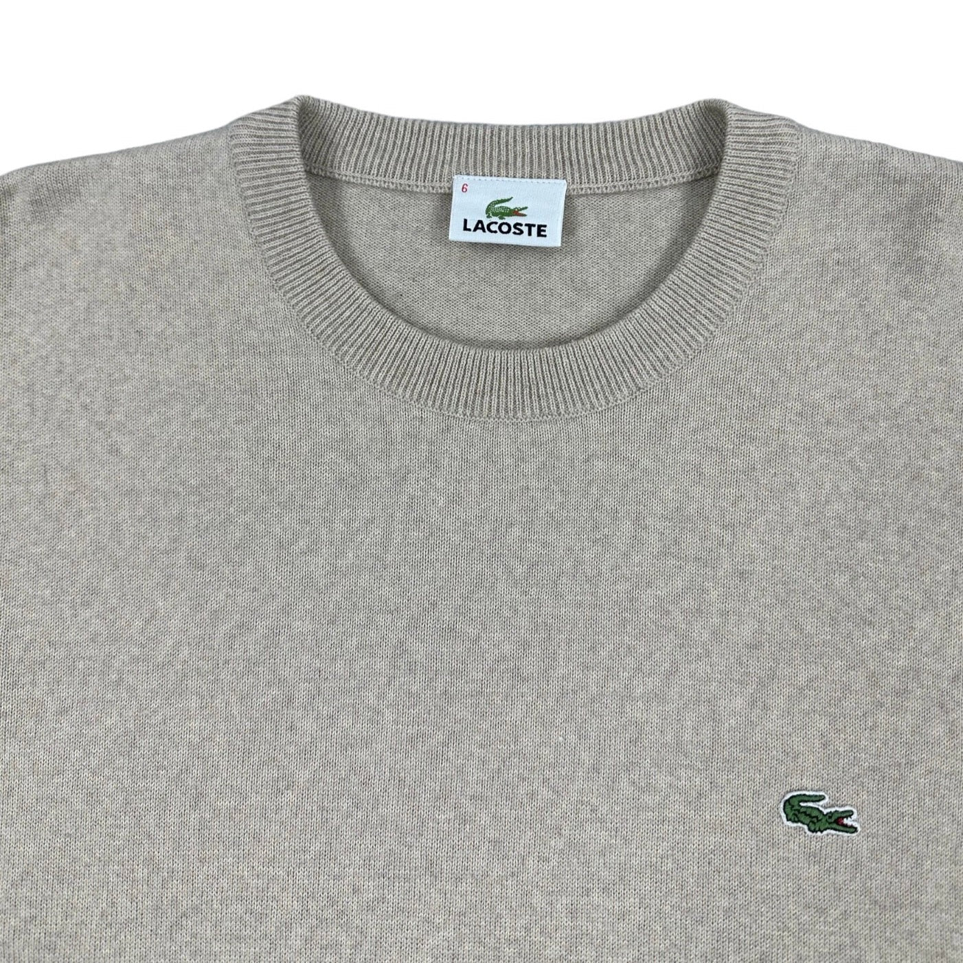 Lacoste Vintage beige knit Sweatshirt