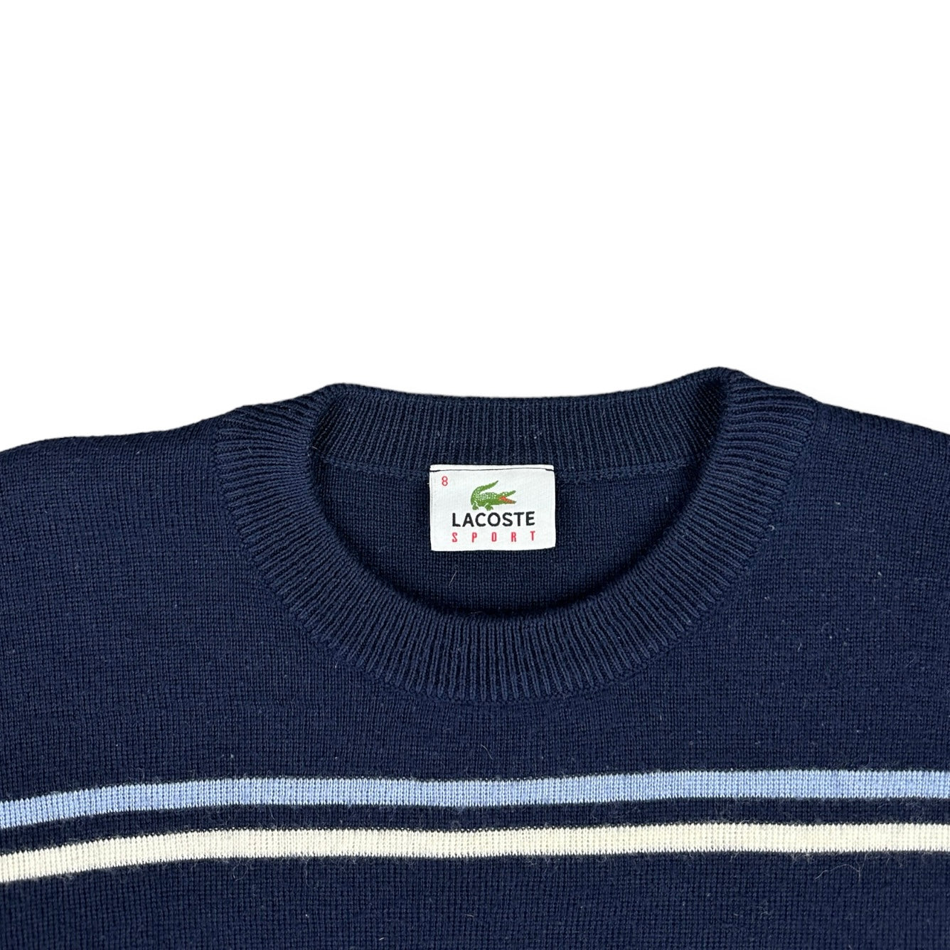 Lacoste Vintage navy blue knit Sweatshirt