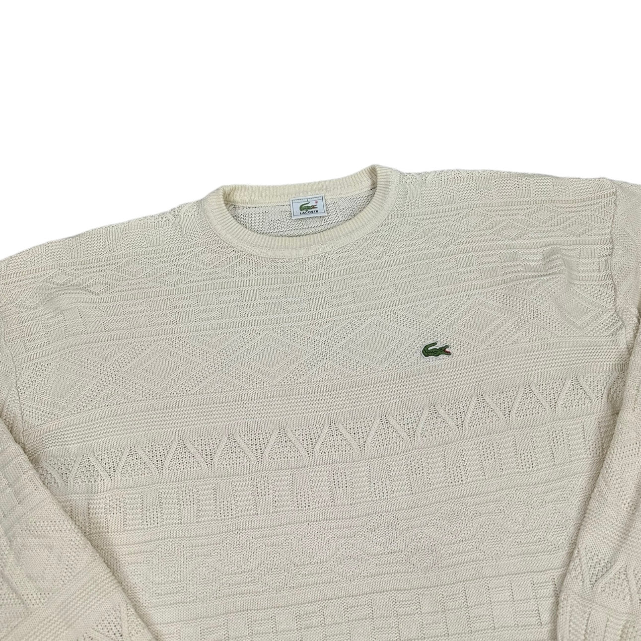 Lacoste Vintage creme knit Sweatshirt