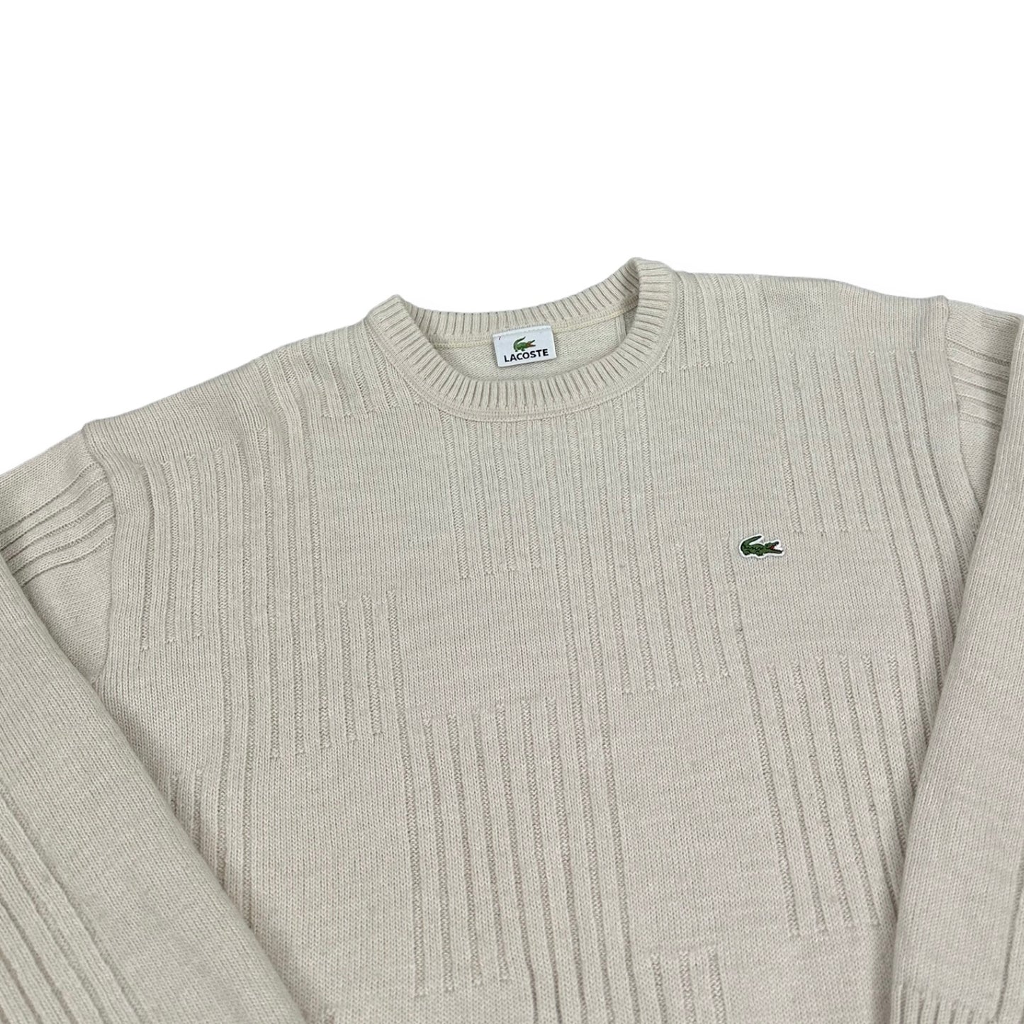 Lacoste Vintage beige knit Sweatshirt