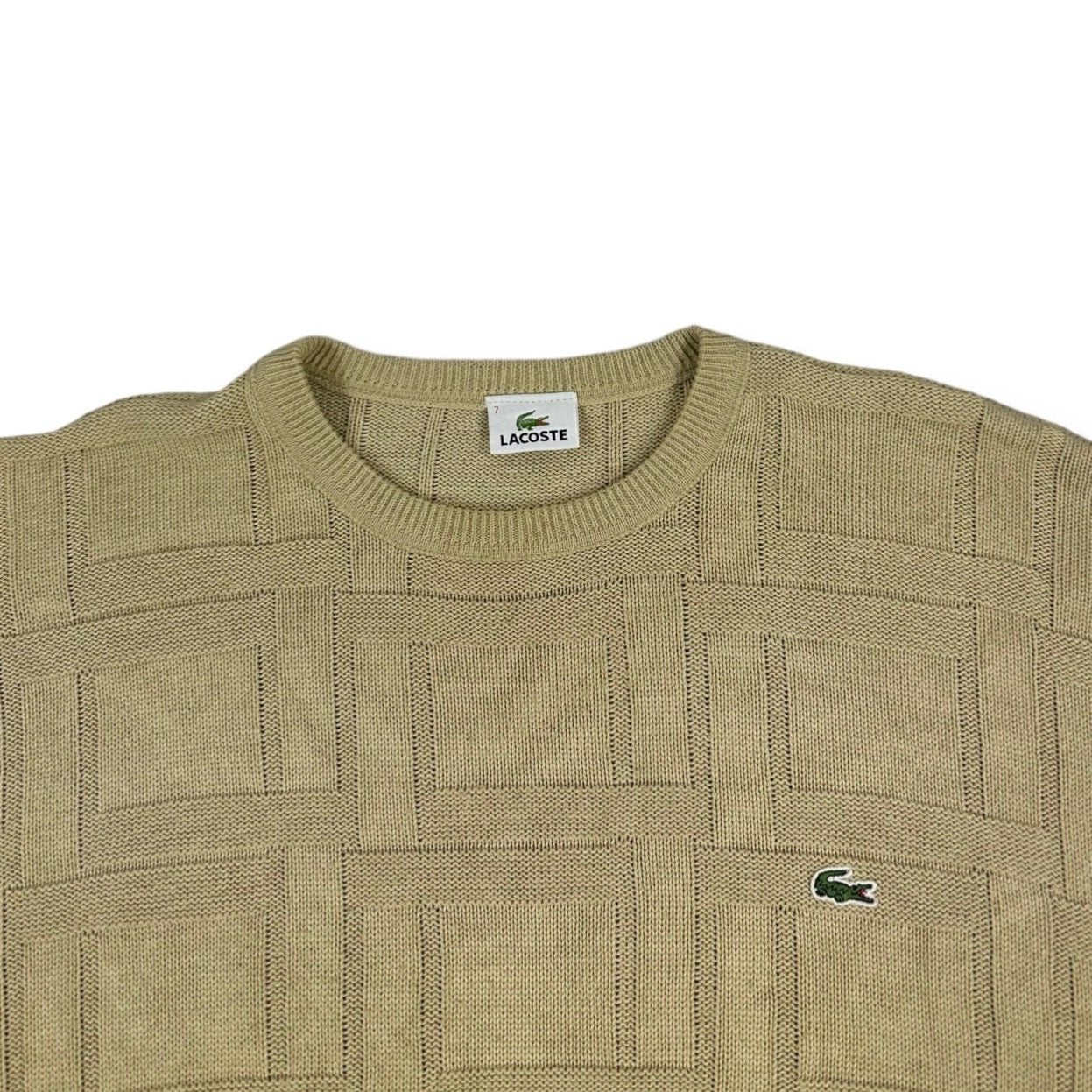 Lacoste Vintage beige knit Sweatshirt