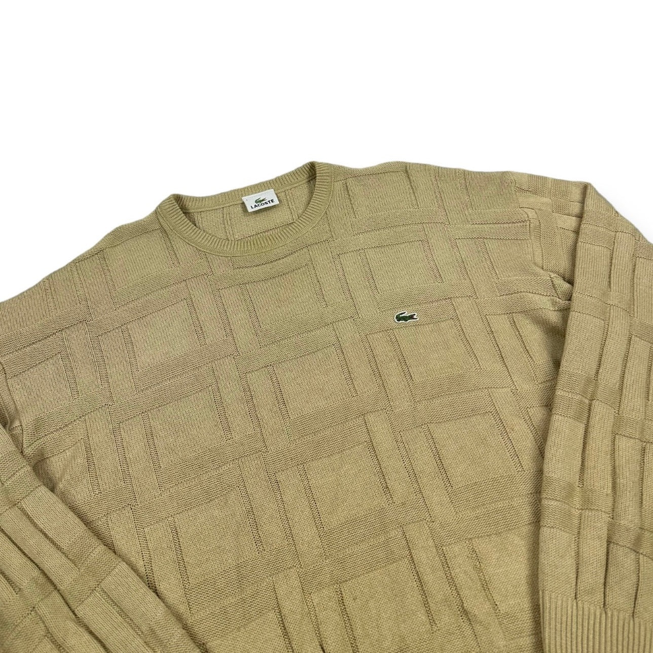 Lacoste Vintage beige knit Sweatshirt