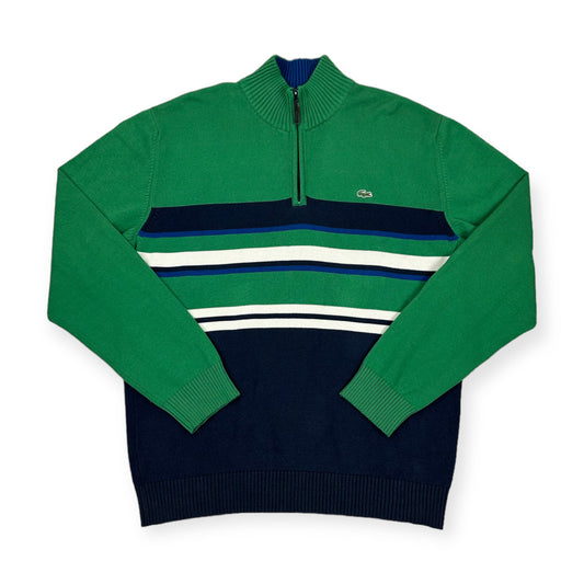 Lacoste Vintage green half zip knit Sweatshirt