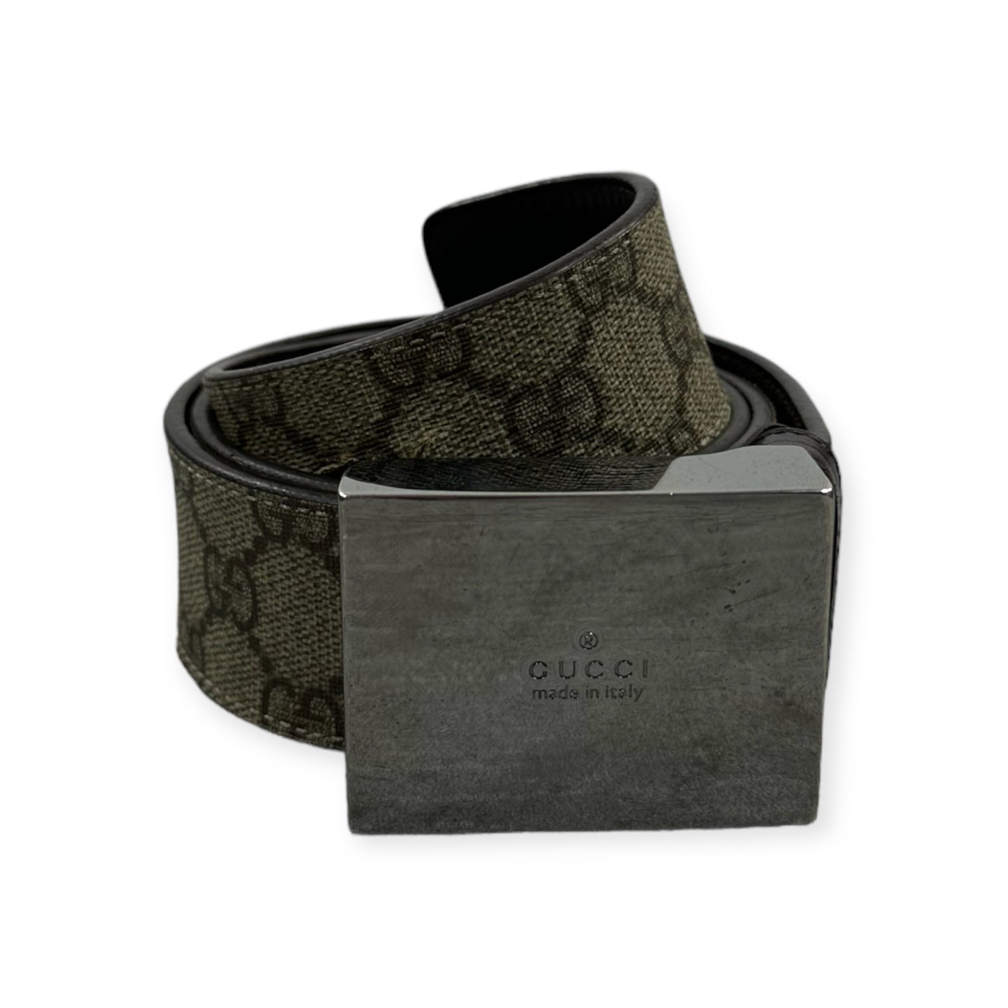 Gucci Vintage monogram leather belt