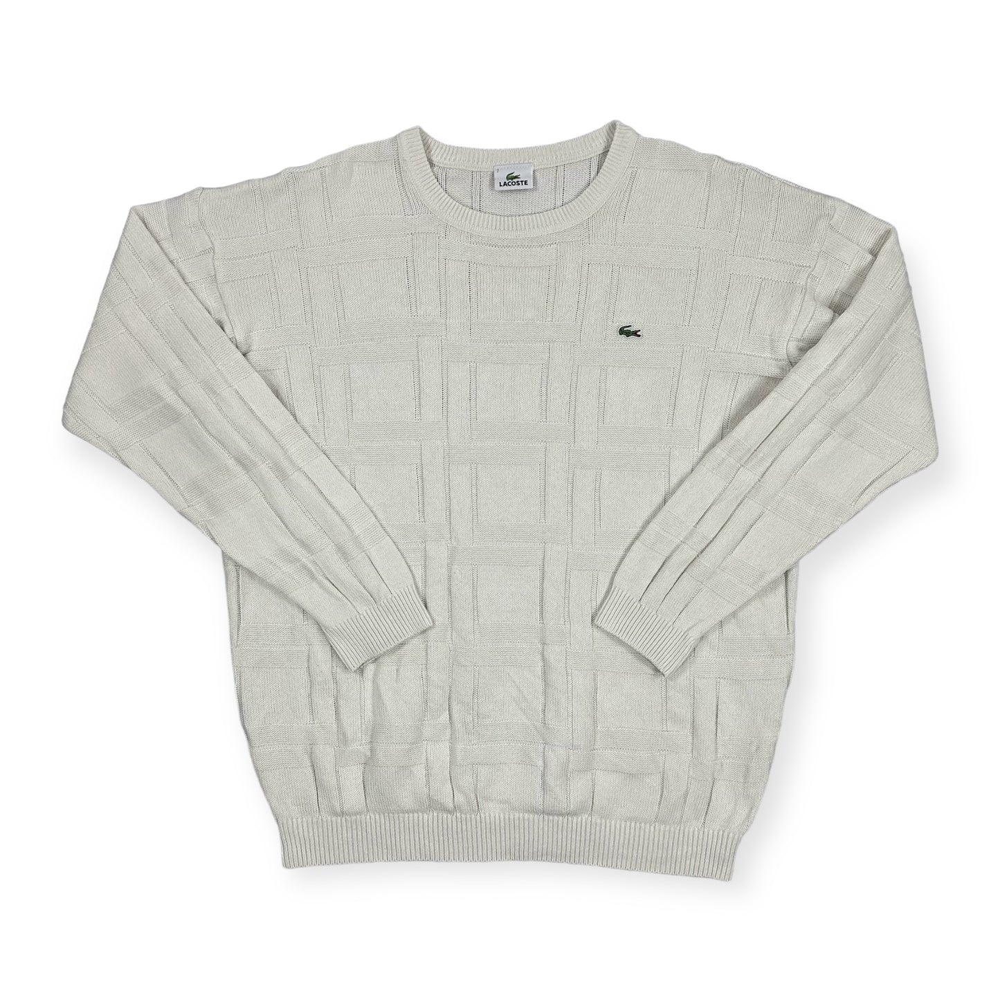 Lacoste Vintage white knit Sweatshirt