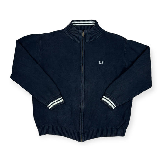 Fred Perry Vintage navy blue knit Jacket