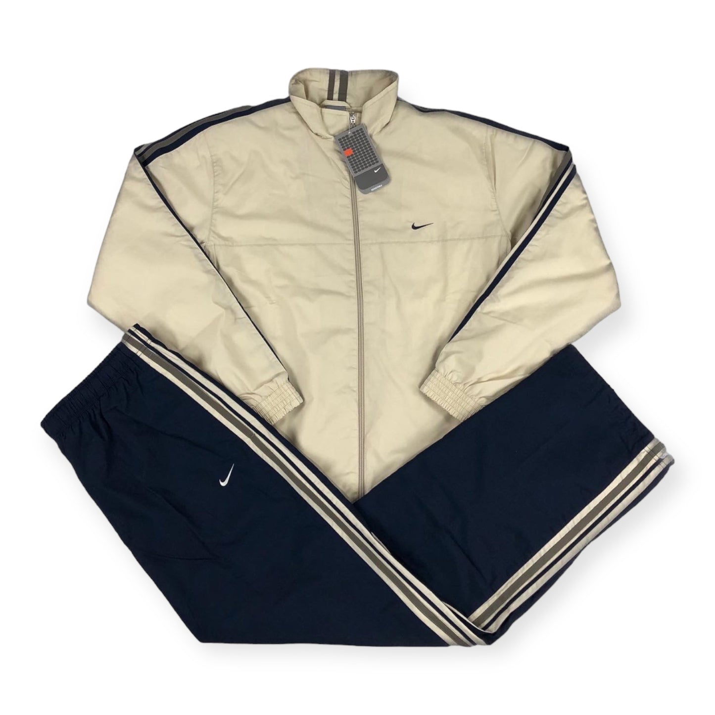 Nike Vintage beige navy blue Tracksuit