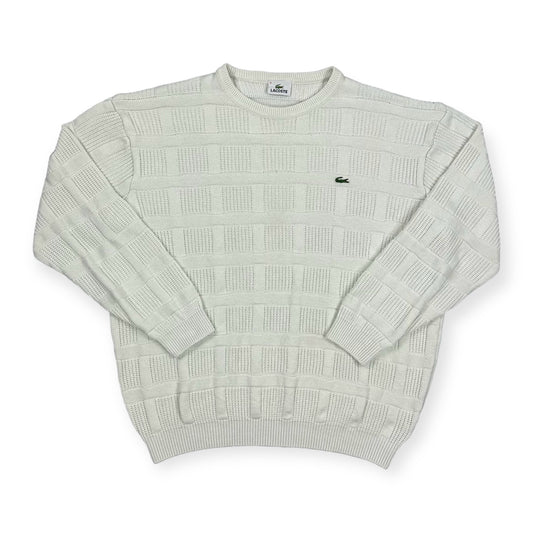 Lacoste Vintage white knit Sweatshirt