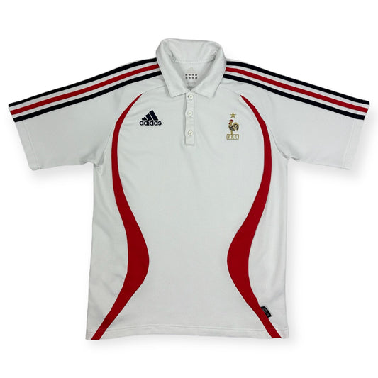 Adidas Vintage white France FFF Polo Shirt