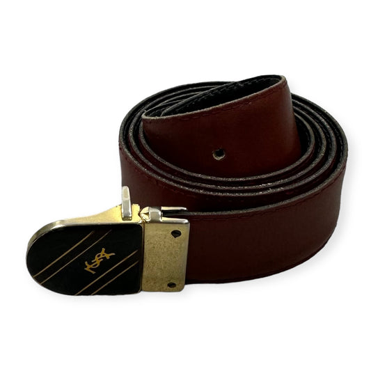 Yves Saint Laurent Vintage brown leather belt