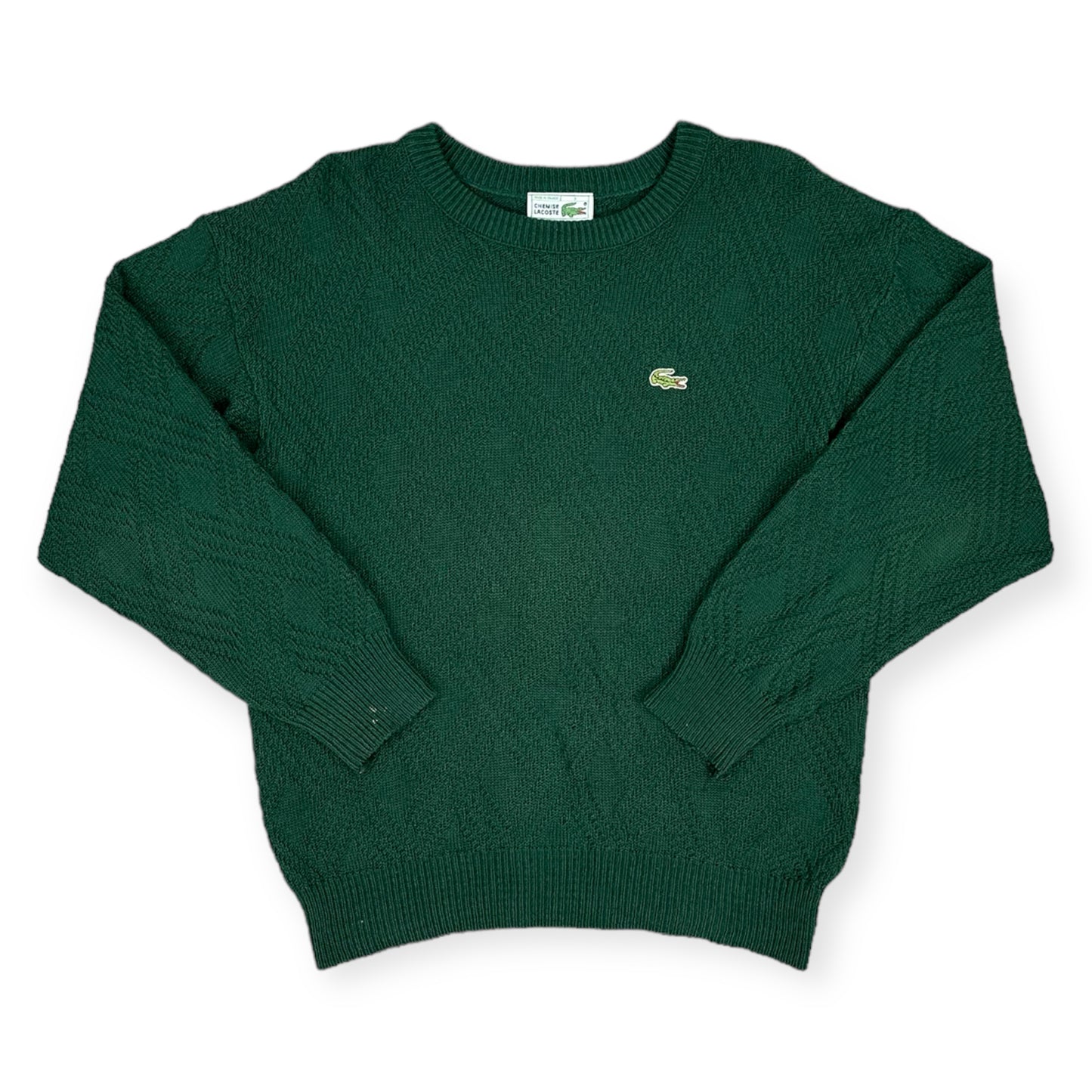 Lacoste Vintage dark green knit Sweatshirt