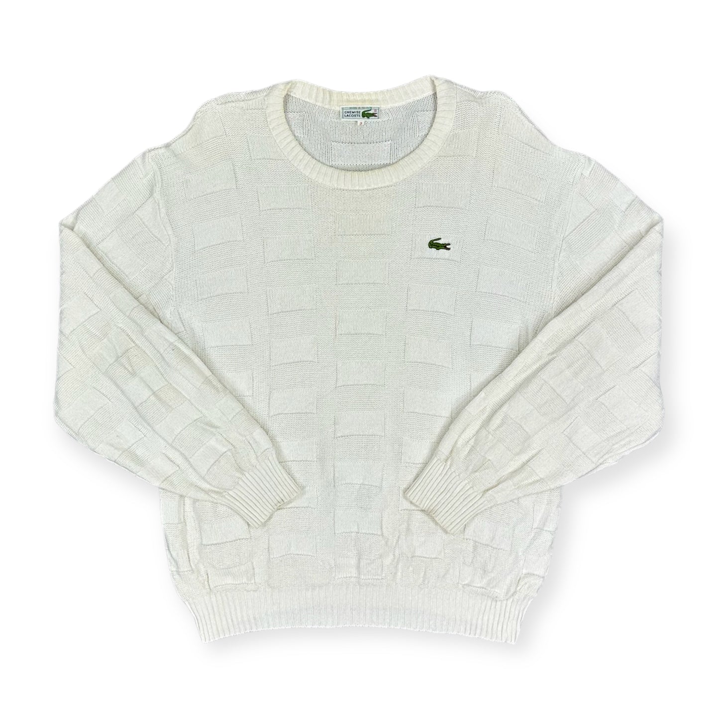 Lacoste Vintage creme knit Sweatshirt