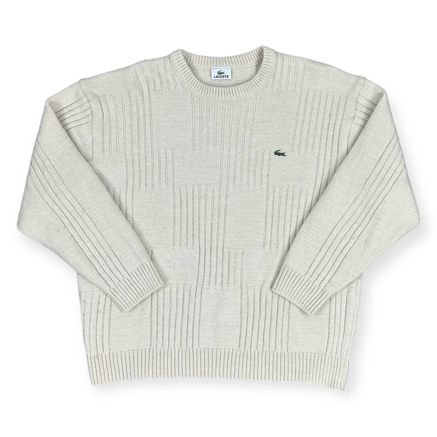 Lacoste Vintage beige knit Sweatshirt