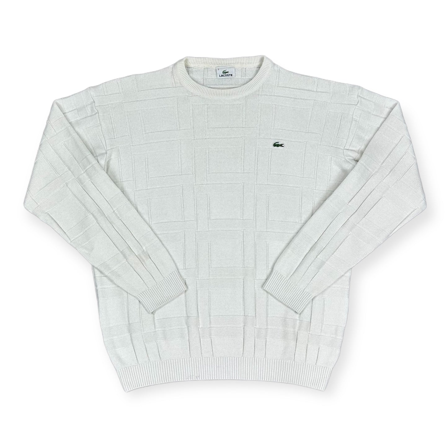 Lacoste Vintage white knit Sweatshirt