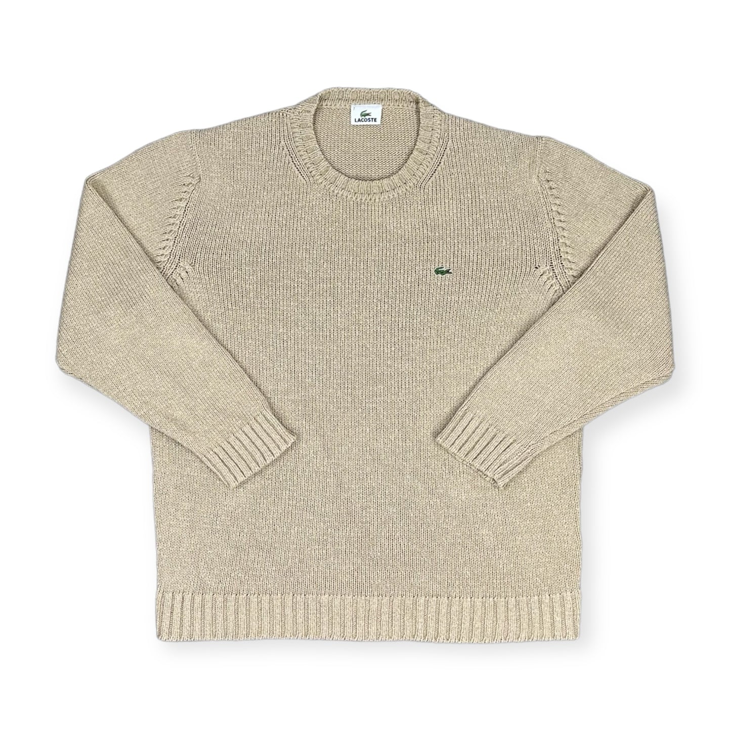 Lacoste Vintage beige knit Sweatshirt