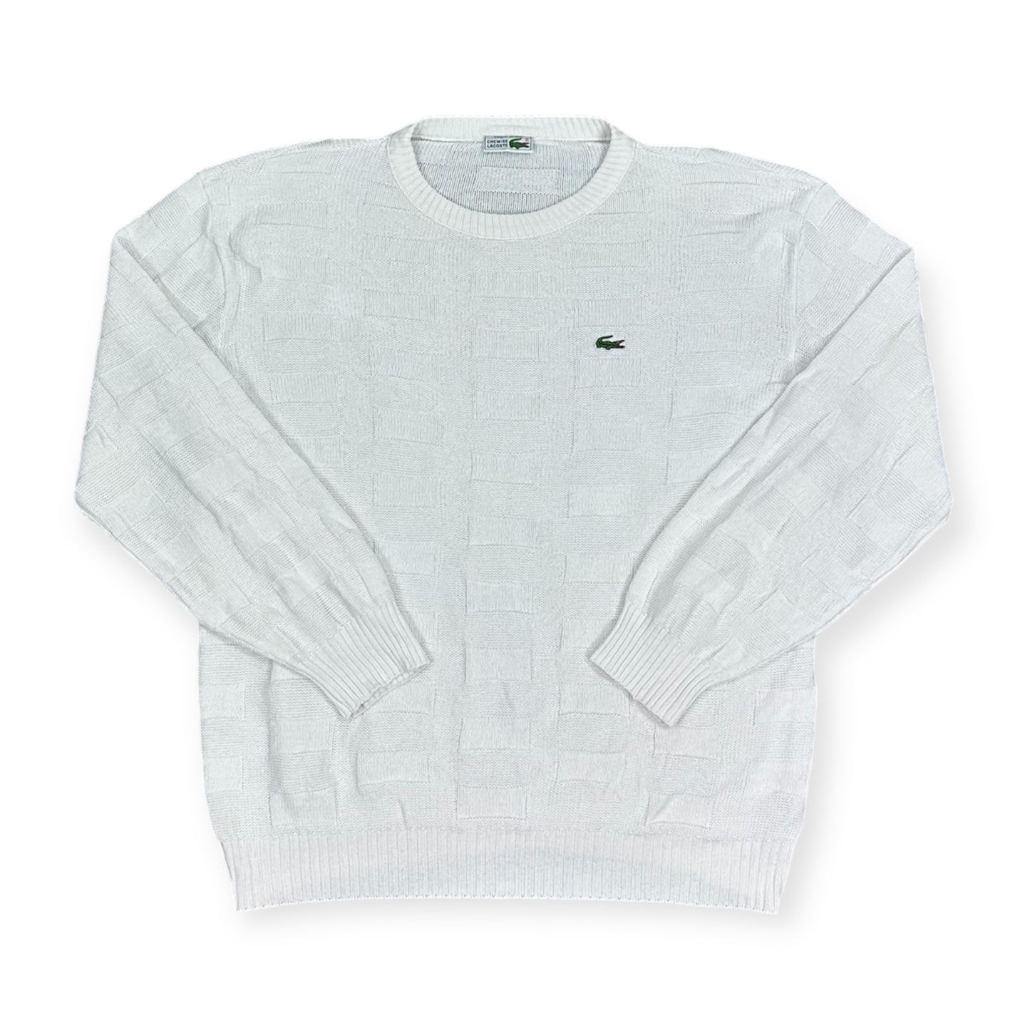 Lacoste Vintage white knit Sweatshirt