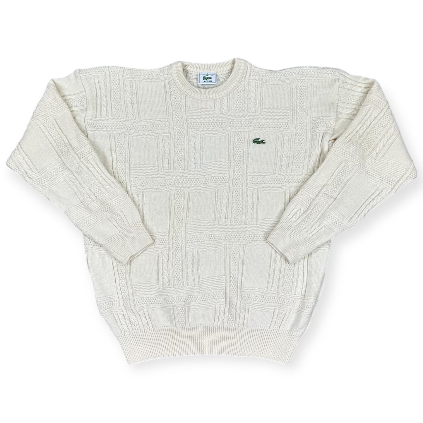 Lacoste Vintage creme knit Sweatshirt