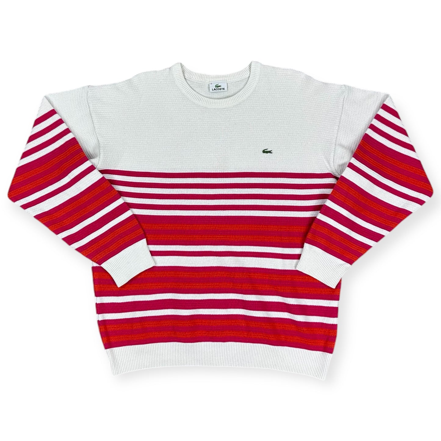 Lacoste Vintage white knit Sweatshirt