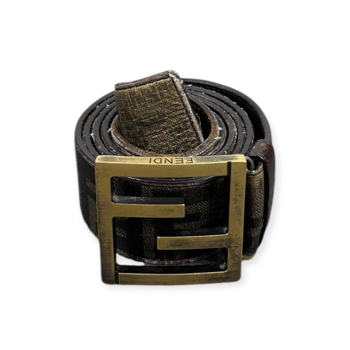 Fendi Vintage khaki monogram belt