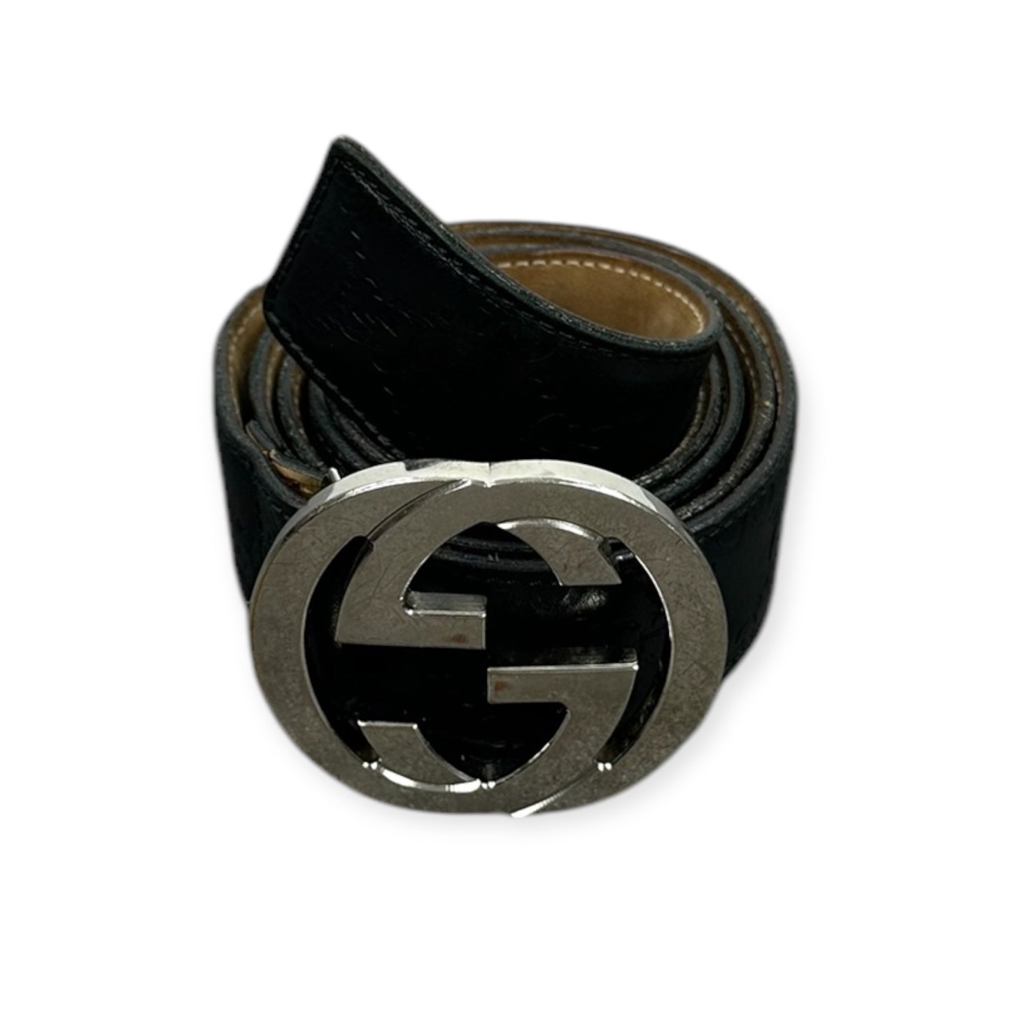 Gucci Vintage black leather belt