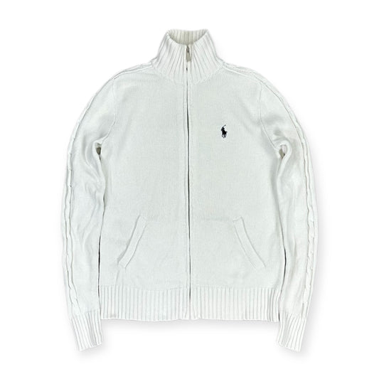 Ralph Lauren Vintage white knit Sweatjacket